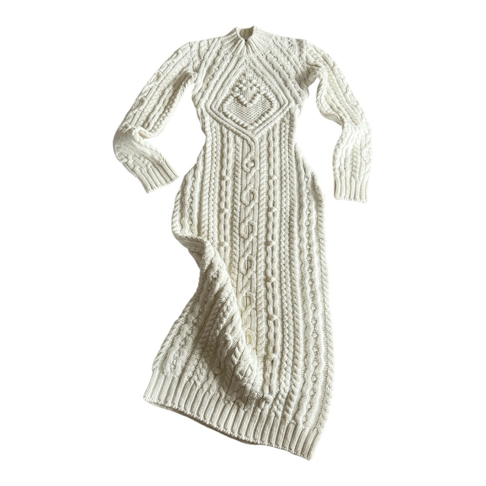 NWT JEAN PAUL GAULTIER JPG Long Je T’aime Chunky Sweater Dress